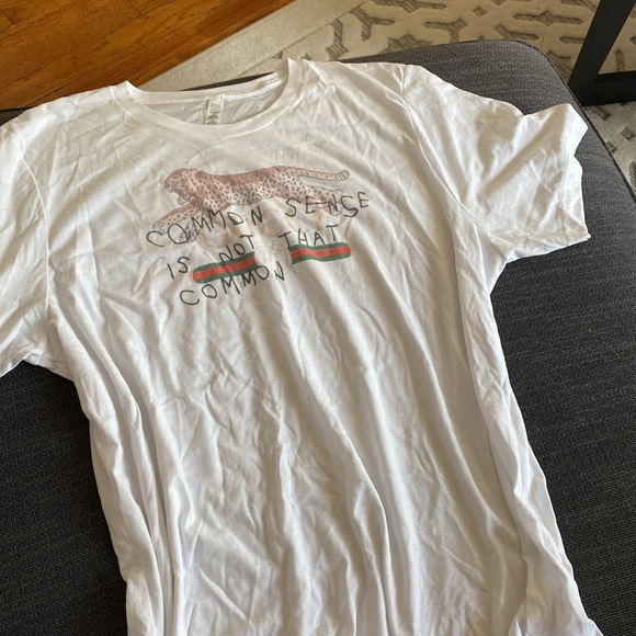 GG Designer inspired graphic tee - common sense isn't that common. gg sz xl - Picture 2 of 2